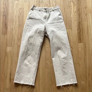 OAK + FORT Cream-colored Jeans Small